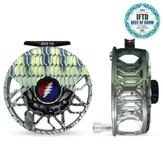 Abel ROVE Reel 7/9 Bonefish, Grateful Dead Lightning Bolt with Platinum Handle - Your Premium Fishing Gear Store Rods Lines Baits Accessories^ Online