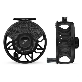Abel ROVE Reel 4/6 Gloss Black, Underwood Drift and Freshwater Flies Engraving with Ebony Handle - Your Premium Fishing Gear Store Rods Lines Baits Accessories^ Best