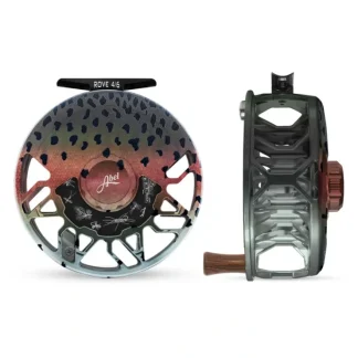 Abel ROVE Reel 4/6 Native Rainbow, Freshwater Flies Engraving with Rosewood Handle - Your Premium Fishing Gear Store Rods Lines Baits Accessories^ Store