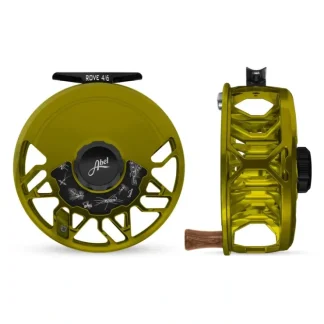 Abel ROVE Reel 4/6 Olive, Gloss Black Drag Knob and Freshwater Flies Engraving with Walnut Handle - Your Premium Fishing Gear Store Rods Lines Baits Accessories^ Best