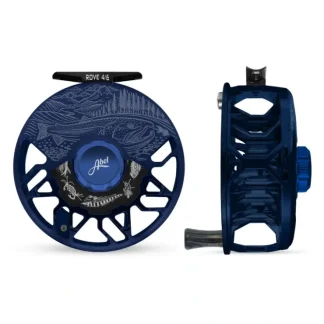 Abel ROVE Reel 4/6 Satin Deep Blue, Underwood Swing and Saltwater Flies Engraving with Ebony Handle - Your Premium Fishing Gear Store Rods Lines Baits Accessories^ New