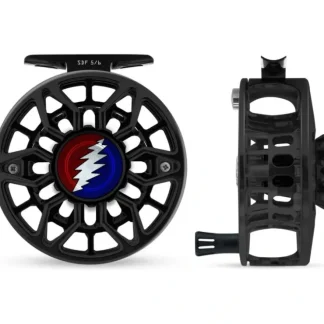 Abel SDF Reel 5/6 Black, Grateful Dead Lightning Bolt with Black Handle - Your Premium Fishing Gear Store Rods Lines Baits Accessories^ Cheap