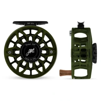 Abel SDF Reel 5/6 Deep Green, Black Drag Knob with Walnut Handle - Your Premium Fishing Gear Store Rods Lines Baits Accessories^ New