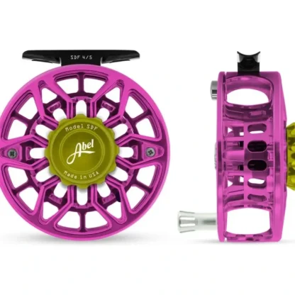 Abel SDF Reel 4/5 Pink, Lime Green Drag Knob with Platinum Handle - Your Premium Fishing Gear Store Rods Lines Baits Accessories^ Best Sale