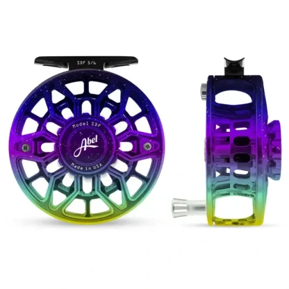 Abel SDF Reel Ported 5/6 Northern Lights Fade with Platinum Handle - Your Premium Fishing Gear Store Rods Lines Baits Accessories^ Outlet