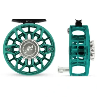 Abel SDF Reel Ported 4/5 Teal, Platinum Drag Knob with Platinum Handle - Your Premium Fishing Gear Store Rods Lines Baits Accessories^ Store