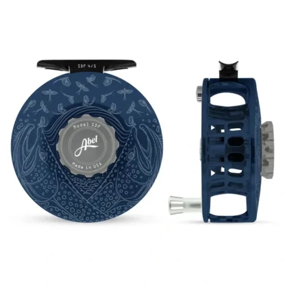 Abel SDF Solid Reel 4/5 Satin Deep Blue, Satin Platinum Drag Knob, Underwood Mayfly Flurry with Platinum Handle - Your Premium Fishing Gear Store Rods Lines Baits Accessories^ Fashion