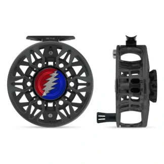 Abel SDS Reel 9/10 Slate Grey, Grateful Dead Lightning Bolt with Black Handle - Your Premium Fishing Gear Store Rods Lines Baits Accessories^ Clearance