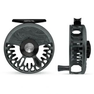 Abel Vaya Reel 4/5 Slate Gray, Gloss Black Drag Knob, Underwood On the Hunt Engraving with Ebony Handle - Your Premium Fishing Gear Store Rods Lines Baits Accessories^ Hot