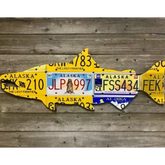 Alaska King Salmon License Plate Art - Your Premium Fishing Gear Store Rods Lines Baits Accessories^ Best