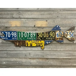 Alberta Antique Pike/Muskie License Plate Art - Your Premium Fishing Gear Store Rods Lines Baits Accessories^ Hot
