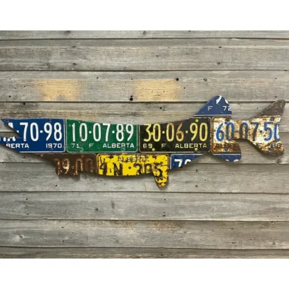 Alberta Antique Pike/Muskie License Plate Art - Your Premium Fishing Gear Store Rods Lines Baits Accessories^ Hot