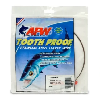 American Fishing Wire Tooth Proof Stainless Steel Single Strand Leader Wire, Camo, 30 Feet, 174lb - Your Premium Fishing Gear Store Rods Lines Baits Accessories^ Store