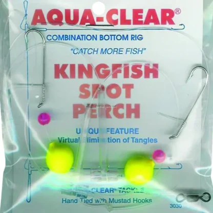Aqua Clear Hi/Lo Rig Kingfish /Spot/Perch Float/Red Bead Size 8 - Your Premium Fishing Gear Store Rods Lines Baits Accessories^ Hot