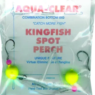 Aqua Clear Spot-Kingfish-Perch Black Nickel Hooks Red Bead/Chartreuse Floats Size 4 - Your Premium Fishing Gear Store Rods Lines Baits Accessories^ Outlet