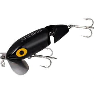 Arbogast Jitterbug Clicker Black 2", 1/4 Oz, Topwater - Your Premium Fishing Gear Store Rods Lines Baits Accessories^ Best Sale