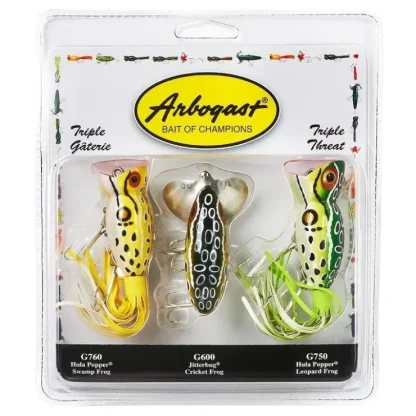 Arbogast Triple Threat Lure 3 Pack PK3ARB3 Freshwater Plugs - Your Premium Fishing Gear Store Rods Lines Baits Accessories^ New