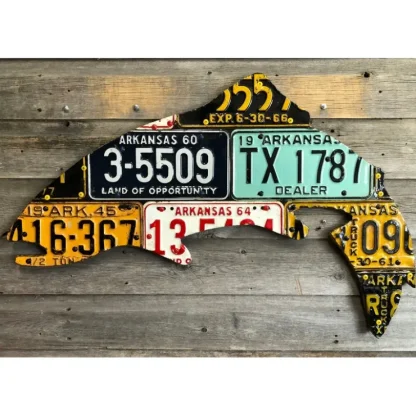 Arkansas Antique Trout License Plate Art - Your Premium Fishing Gear Store Rods Lines Baits Accessories^ New