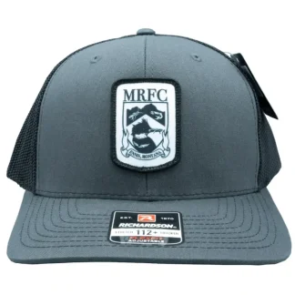 Badge Logo 112+ Charcoal/Black R-Flex Trucker - Your Premium Fishing Gear Store Rods Lines Baits Accessories^ Flash Sale