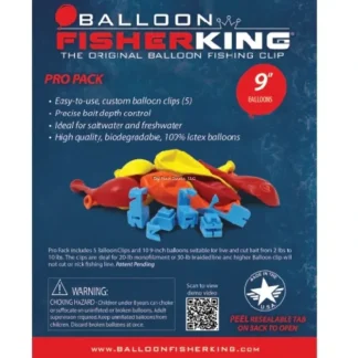 Balloon Fisher King Multi-Clip Pro Pack w/ 9" Balloons, Clips 10ct - Your Premium Fishing Gear Store Rods Lines Baits Accessories^ Best Sale