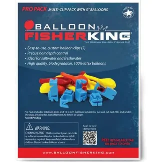 Balloon Fisher King Pro Pack - 5 Balloon Clips, 10 5in Balloons - Your Premium Fishing Gear Store Rods Lines Baits Accessories^ Cheap