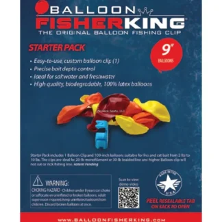 Balloon Fisher King Starter Pack w/ 9" Balloons - Your Premium Fishing Gear Store Rods Lines Baits Accessories^ Cheap