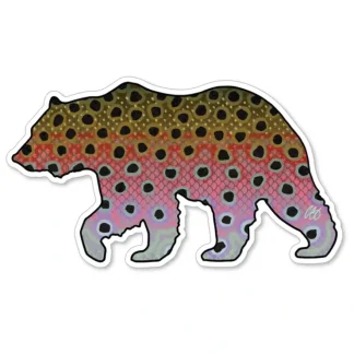 Bear Rainbow Sticker - Your Premium Fishing Gear Store Rods Lines Baits Accessories^ Cheap