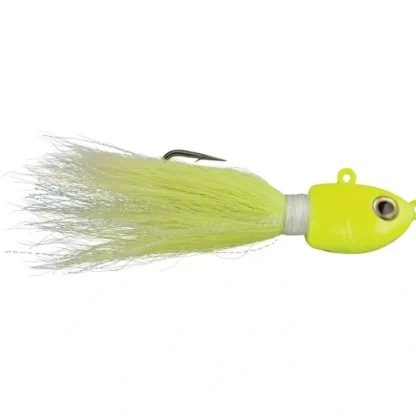 Berkley FUSION19 Bucktail Jig, Size 10/0, 8oz, Chartreuse - Your Premium Fishing Gear Store Rods Lines Baits Accessories^ New