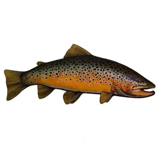 Bern Sundell Original Hand Painted 4' Wooden Trout Madison River Brown Trout - Your Premium Fishing Gear Store Rods Lines Baits Accessories^ Cheap