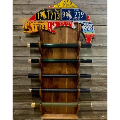 Custom Trout Rod Rack - Walnut - Your Premium Fishing Gear Store Rods Lines Baits Accessories^ Best Sale