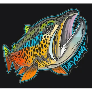 DeYoung Brown Rising Color Sticker - Your Premium Fishing Gear Store Rods Lines Baits Accessories^ Clearance