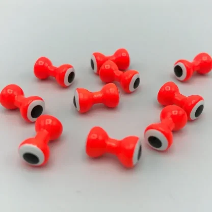 Double Pupil Lead Eyes - Fl. Orange/White - Your Premium Fishing Gear Store Rods Lines Baits Accessories^ Online