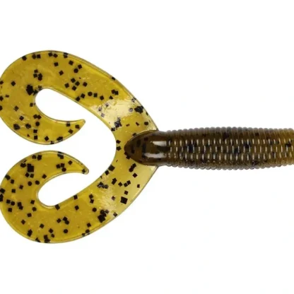 Dry Creek Twin Tail Money Grubber 5" 20pk Green Pumpkin Pepper - Your Premium Fishing Gear Store Rods Lines Baits Accessories^ Clearance