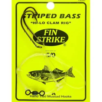 Fin Strike Striped Bass Rigs Baitholder Brnz, Sz 5/0, 2Pk, Hi-Lo Clam Rig - Your Premium Fishing Gear Store Rods Lines Baits Accessories^ Cheap