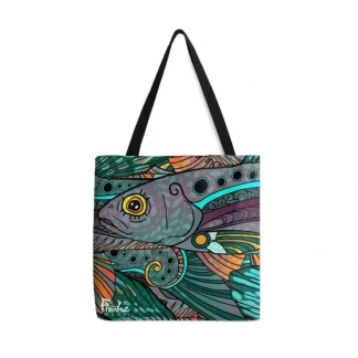 FisheWear Groovy Grayling Fabric Tote - Your Premium Fishing Gear Store Rods Lines Baits Accessories^ Best