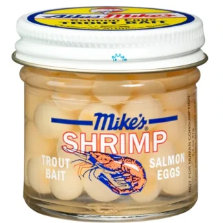 Mike's Shrimp Salmon Eggs White 1.1 oz Jar - Your Premium Fishing Gear Store Rods Lines Baits Accessories* Bait