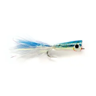 Mylar Popper Blue & White - Your Premium Fishing Gear Store Rods Lines Baits Accessories* Fly Fishing