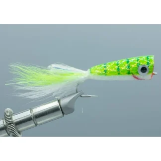 Mylar Popper Chartreuse/White - Your Premium Fishing Gear Store Rods Lines Baits Accessories* Fly Fishing