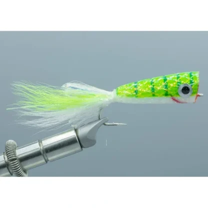 Mylar Popper Chartreuse/White - Your Premium Fishing Gear Store Rods Lines Baits Accessories* Fly Fishing