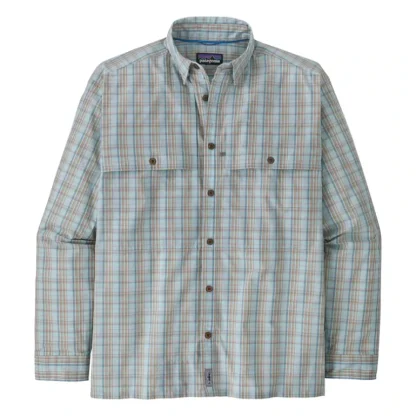 Patagonia L/S Island Hopper Shirt Down River: Steam Blue - Your Premium Fishing Gear Store Rods Lines Baits Accessories* Fly Fishing