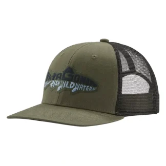 Patagonia Take a Stand Trucker Hat Wild Waterline: Utility Blue - Your Premium Fishing Gear Store Rods Lines Baits Accessories* Fishing Line