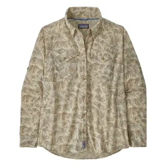 Patagonia Womens L/S Sun Stretch Shirt Grasslands: Dark Natural - Your Premium Fishing Gear Store Rods Lines Baits Accessories* Fly Fishing