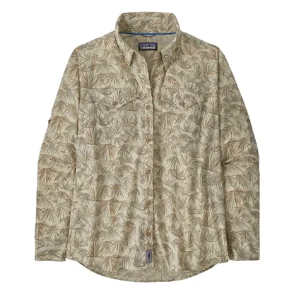 Patagonia Womens L/S Sun Stretch Shirt Grasslands: Dark Natural - Your Premium Fishing Gear Store Rods Lines Baits Accessories* Fly Fishing