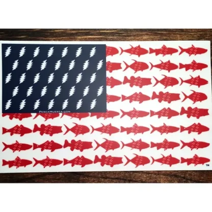 Pesca Muerta 'Merica Sticker - Your Premium Fishing Gear Store Rods Lines Baits Accessories* Fly Fishing