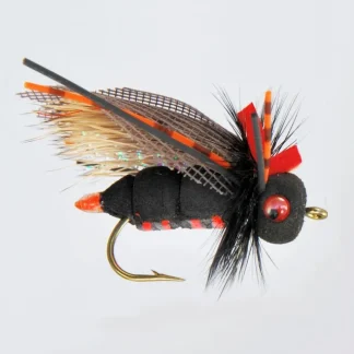 Rainy's Black/Orange Ultimate Cicada - Your Premium Fishing Gear Store Rods Lines Baits Accessories* Fly Fishing