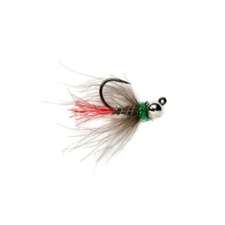 Red Tag Jig Black Tungsten Beadhead Barbless - Your Premium Fishing Gear Store Rods Lines Baits Accessories* Fly Fishing
