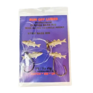 Run Off Lures Striper High Low 7/0 Inline Circle Hook Rig - Your Premium Fishing Gear Store Rods Lines Baits Accessories* Fishing Line