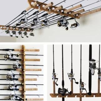 Rush Creek 3 in 1, 2-Piece 11-Rod Wall/Ceiling Rod Rack - Your Premium Fishing Gear Store Rods Lines Baits Accessories* Rods