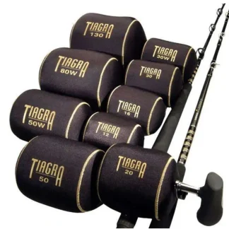Shimano Tiagra Neoprene Reel Cover, Black - Your Premium Fishing Gear Store Rods Lines Baits Accessories* Fishing Line
