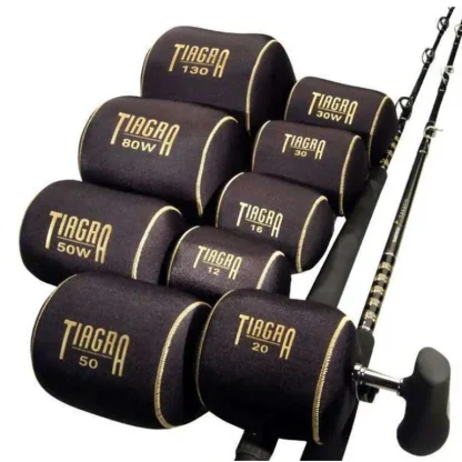 Shimano Tiagra Neoprene Reel Cover, Black - Your Premium Fishing Gear Store Rods Lines Baits Accessories* Fishing Line